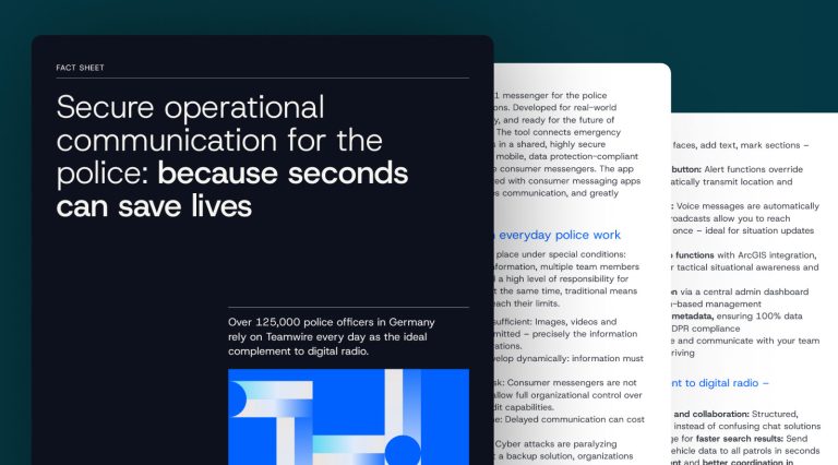 Secure operational communication for the police