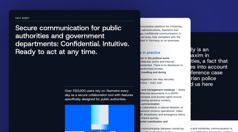 Secure communication for public authorities & government departments