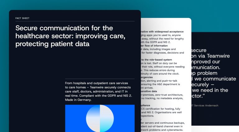 Secure communication for the healthcare sector