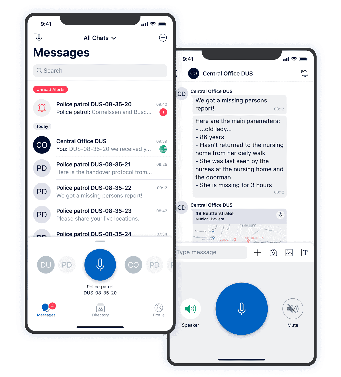 Slide_PTT-EN Push-to-Talk User Interface