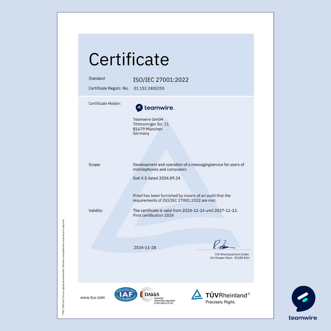 ISO 27001 Certificate