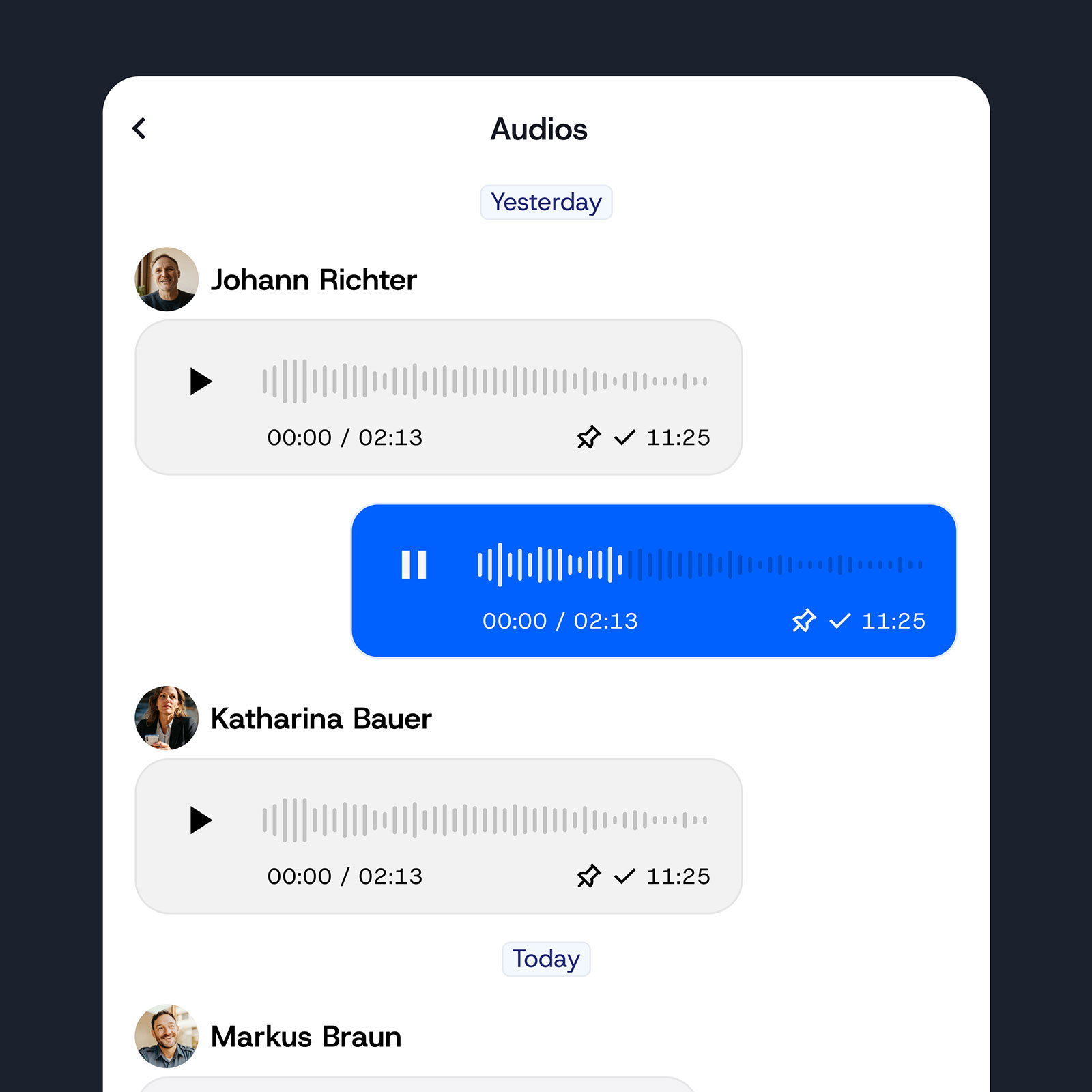 Audio-Nachrichten-Verlauf