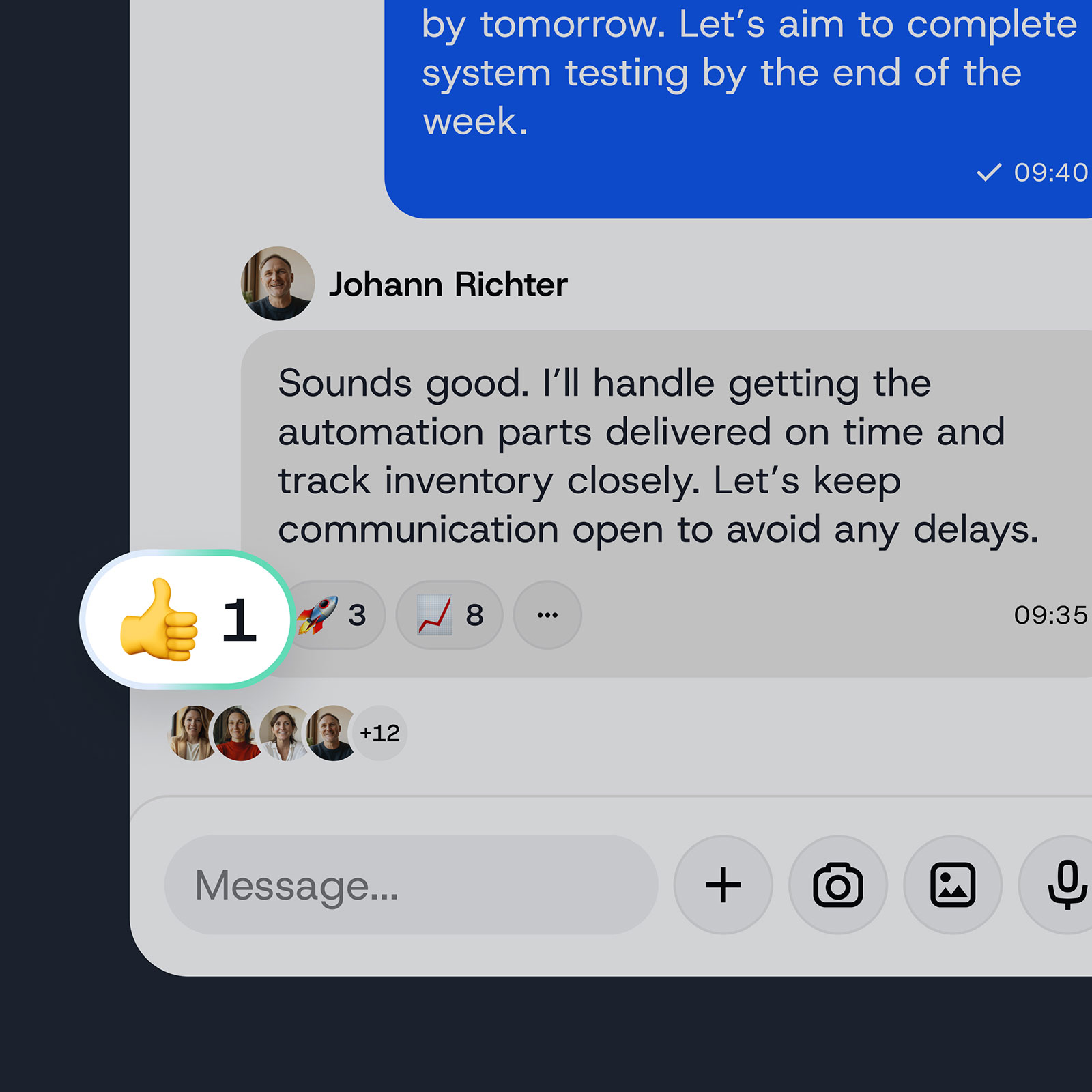 Auf Nachrichten reagieren