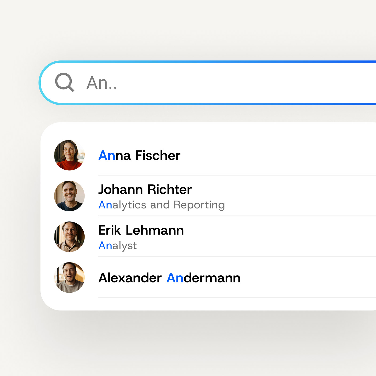 Verzeichnis Funktion Intelligente Suche