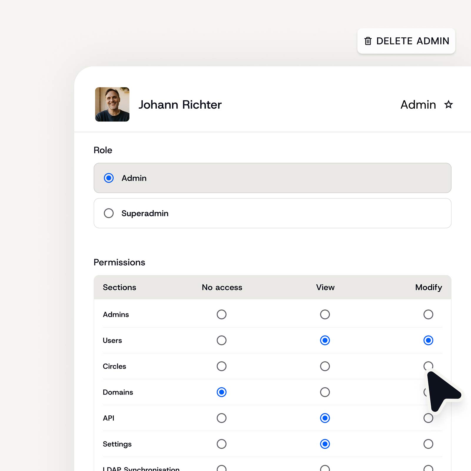 Granulare Rechtevergabe