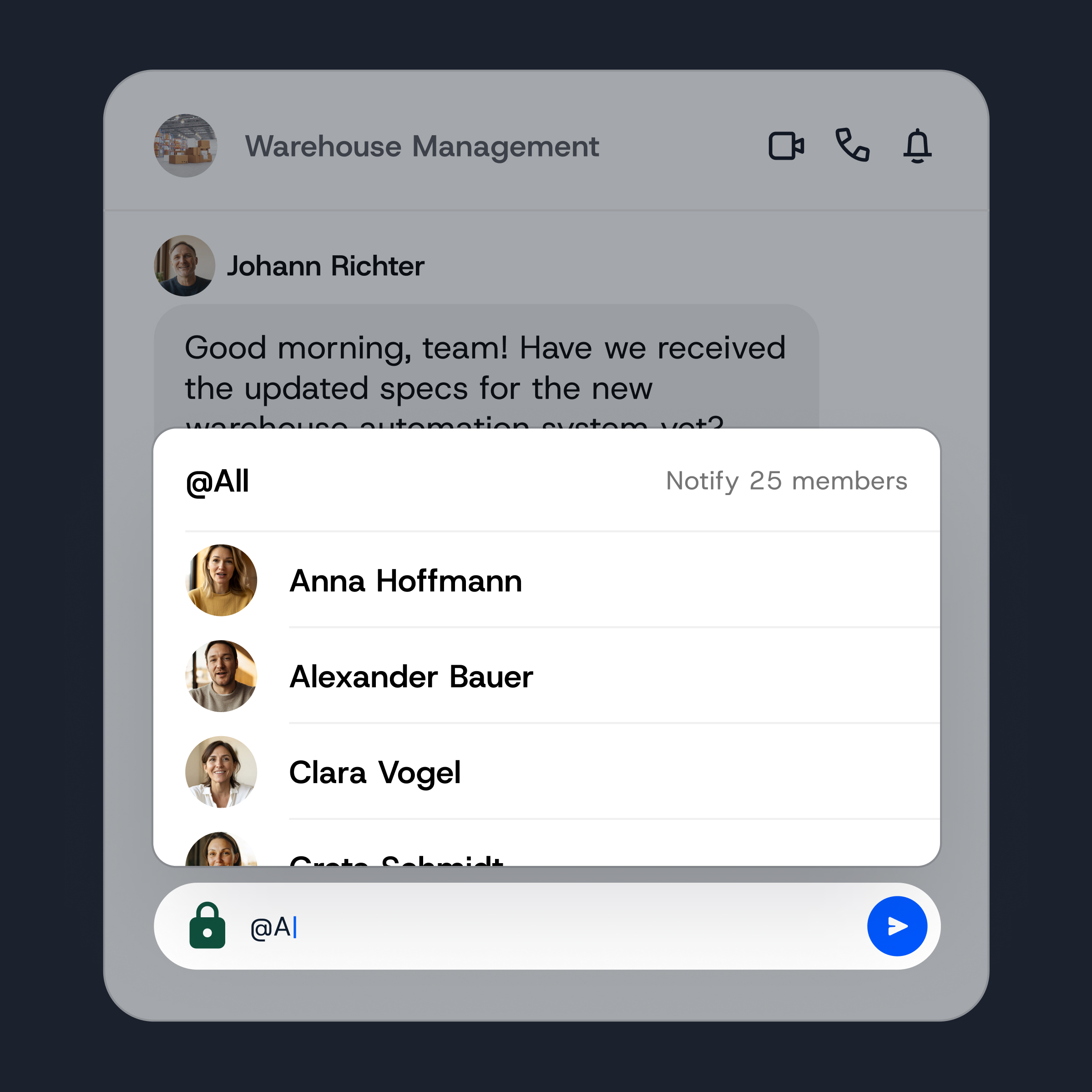 Erwähnungen im Chat