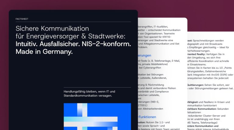 Factsheet: Sichere Kommunikation für Energieversorger & Stadtwerke