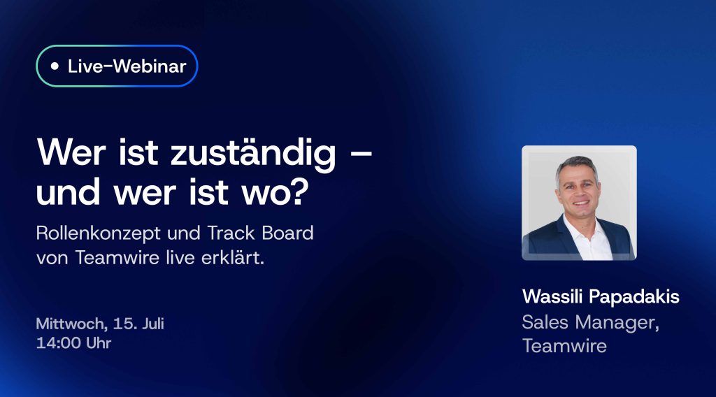 Teamwire Live-Webinar-Rollenkonzept and Trackboard