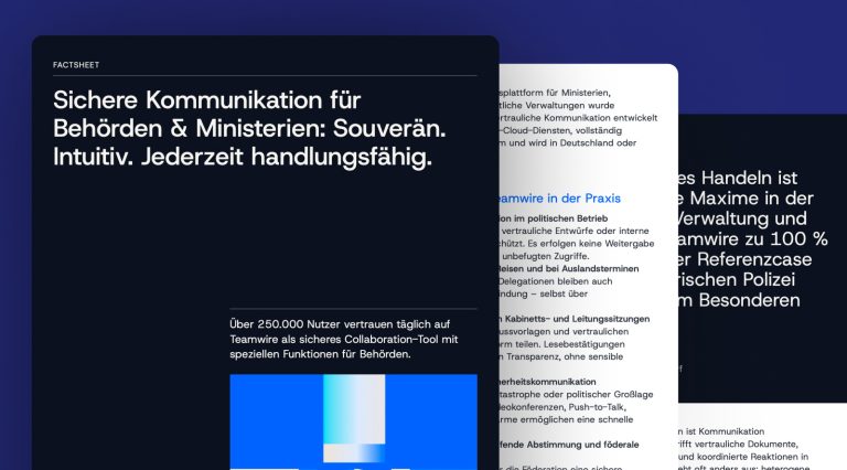 Sichere Kommunikation für Behörden & Ministerien